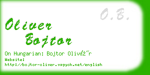 oliver bojtor business card